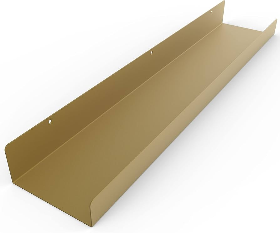 DIY CARTEL Made in USA Floating Metal Wall Shelf Picture Ledge - USA Manufactured Steel - Industr... | Amazon (US)