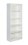 OneSpace Essentials 5-Tier Bookshelf, White | Amazon (US)