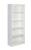 OneSpace Essentials 5-Tier Bookshelf, White | Amazon (US)