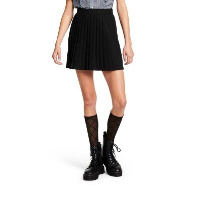 Women's Pleated Mini A-Line Skirt - Sandy Liang x Target Black | Target