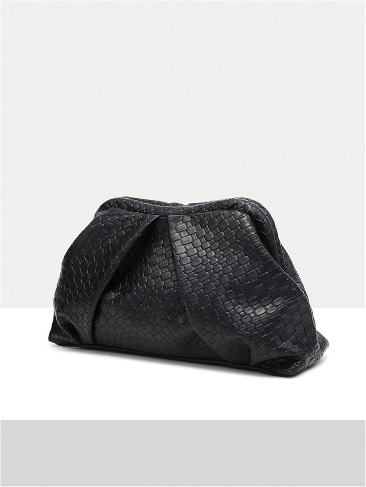 Floerns Women's Vintage Leather Ruched Bag Evening Handbag Dumpling Clutch Purse | Amazon (US)