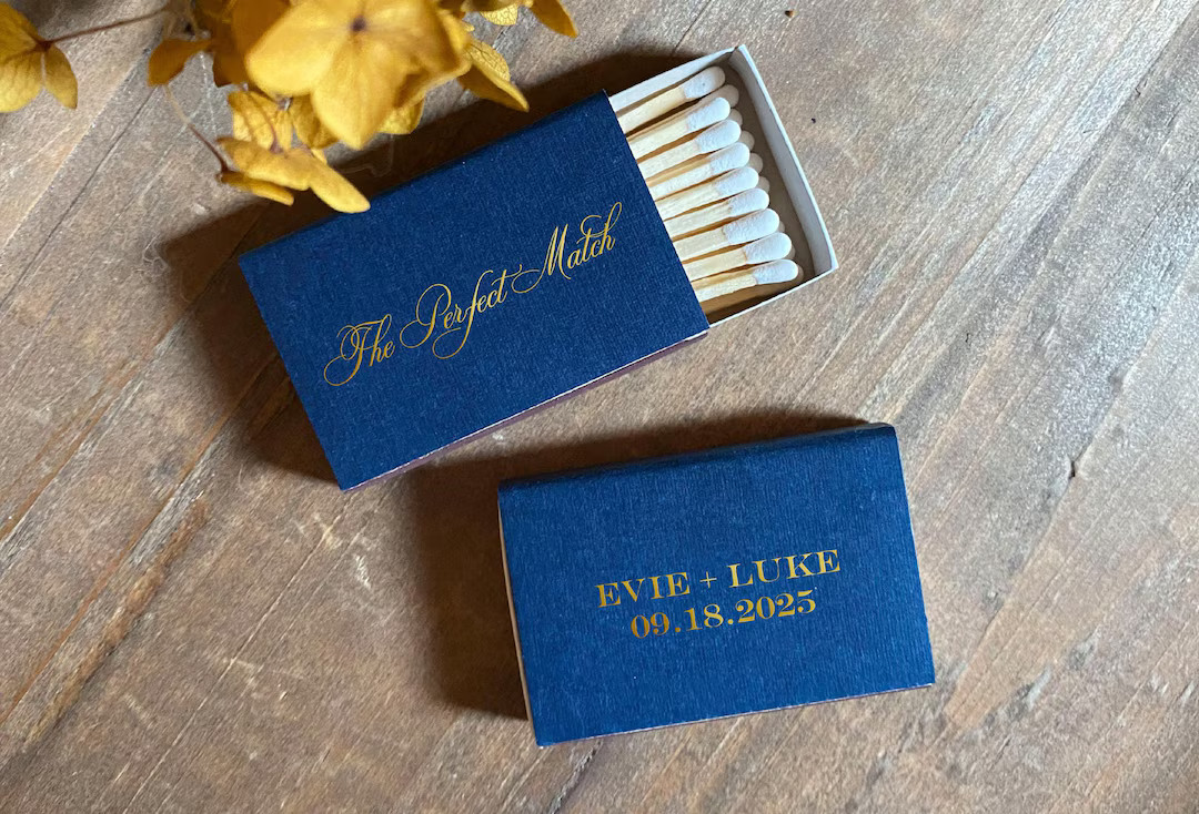 The Perfect Match Personalized Matches Wedding Matches Custom Matchbox, Wedding Favors for Guests... | Etsy (US)
