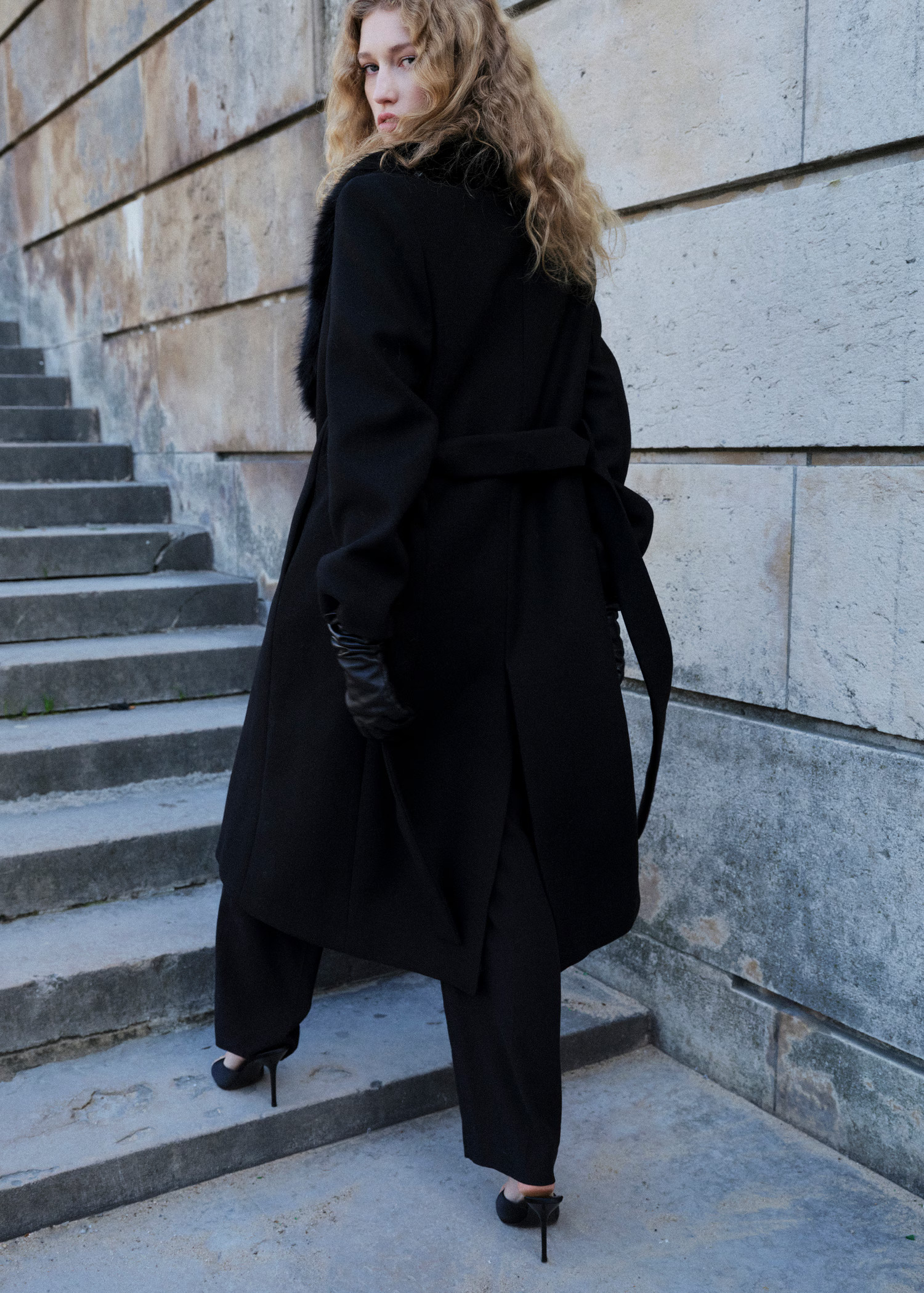 Manteco wool coat with fur collar | Mango (US/MX/AU)