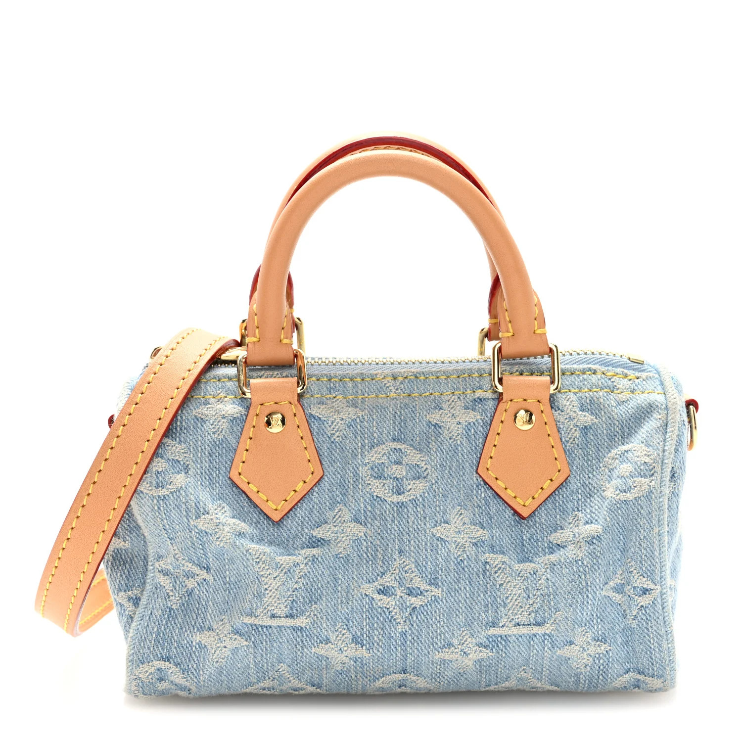 Monogram Denim Nano Speedy Sky Blue | FASHIONPHILE (US)