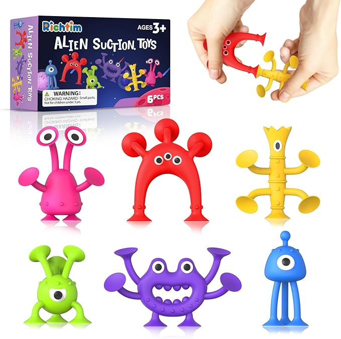 Baby Bath Toys Suction Toy: No Hole Bath Toy for Baby Toddlers - Kids Mini Sensory Fidget Suction... | Amazon (US)