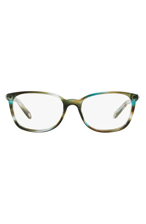Tiffany & Co. 53mm Optical Glasses in Ocean Havana at Nordstrom | Nordstrom
