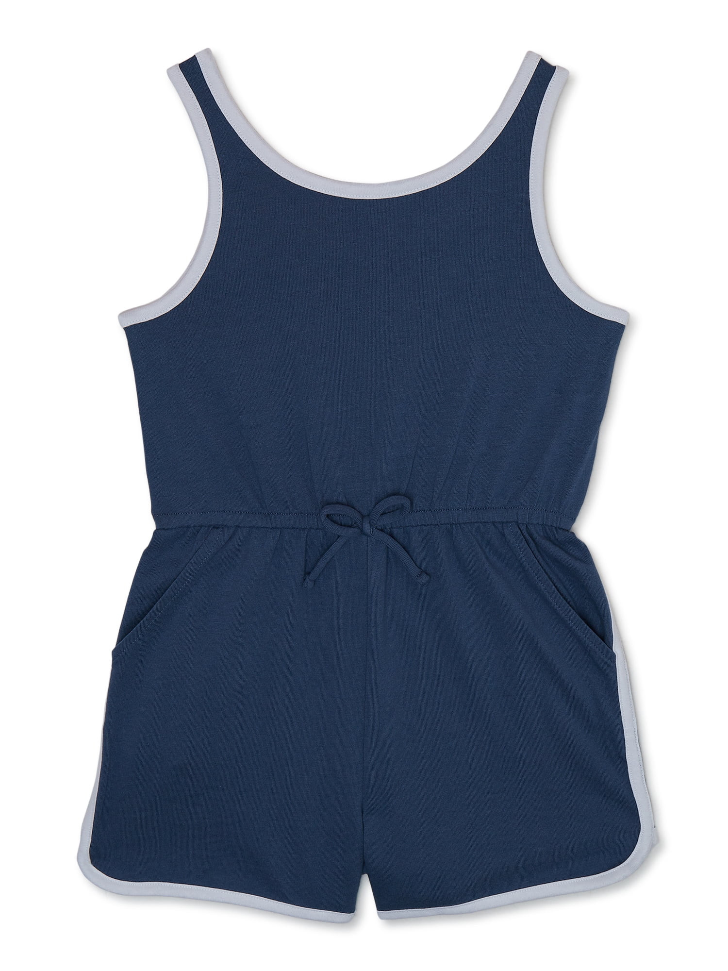 Wonder Nation Girls Sleevless Dolphin Hem Romper, Sizes 4-18 & Plus | Walmart (US)