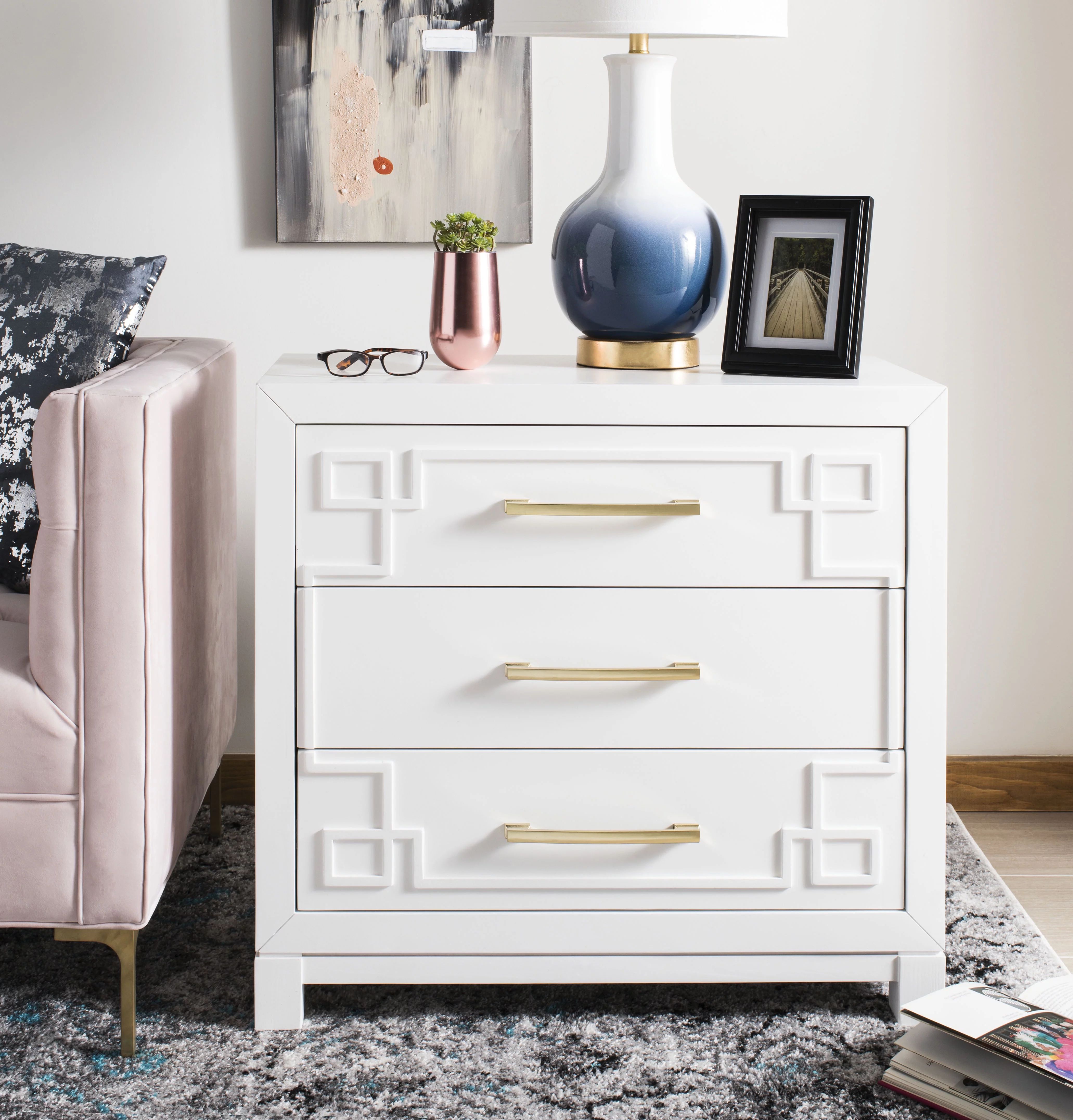 Safavieh Raina Contemporary Solid 3 Drawer Chest - Walmart.com | Walmart (US)