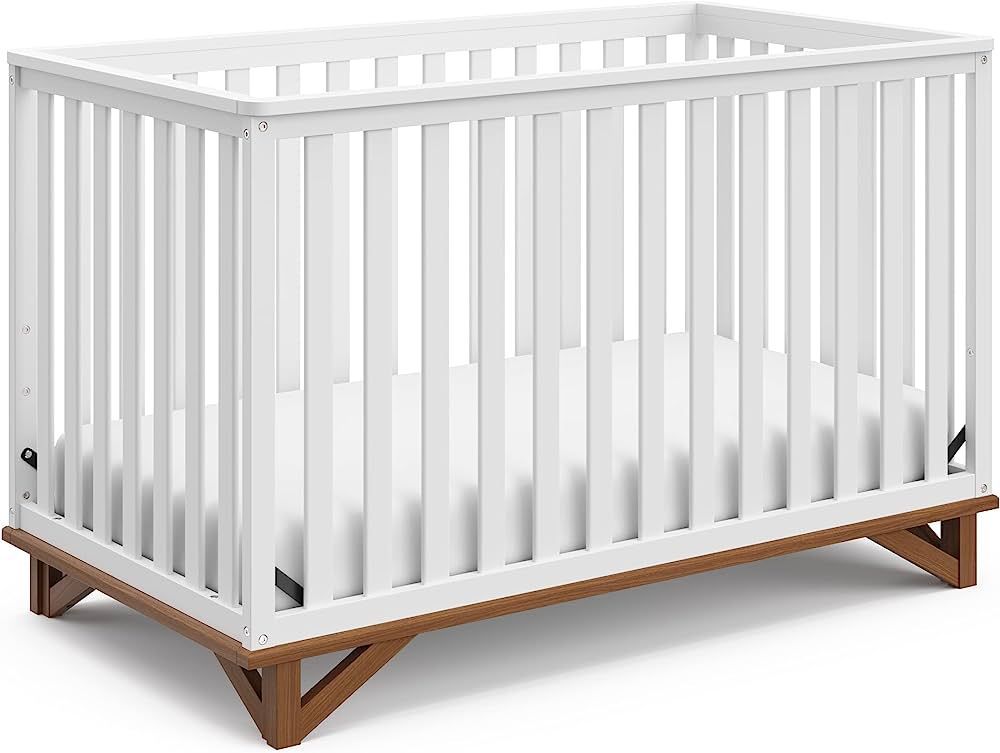 Graco Storkcraft Santa Monica 5-in-1 Convertible Crib (White with Vintage Driftwood) – GREENGUA... | Amazon (US)