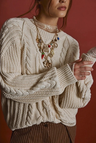Frankie Cable Sweater | Free People (Global - UK&FR Excluded)