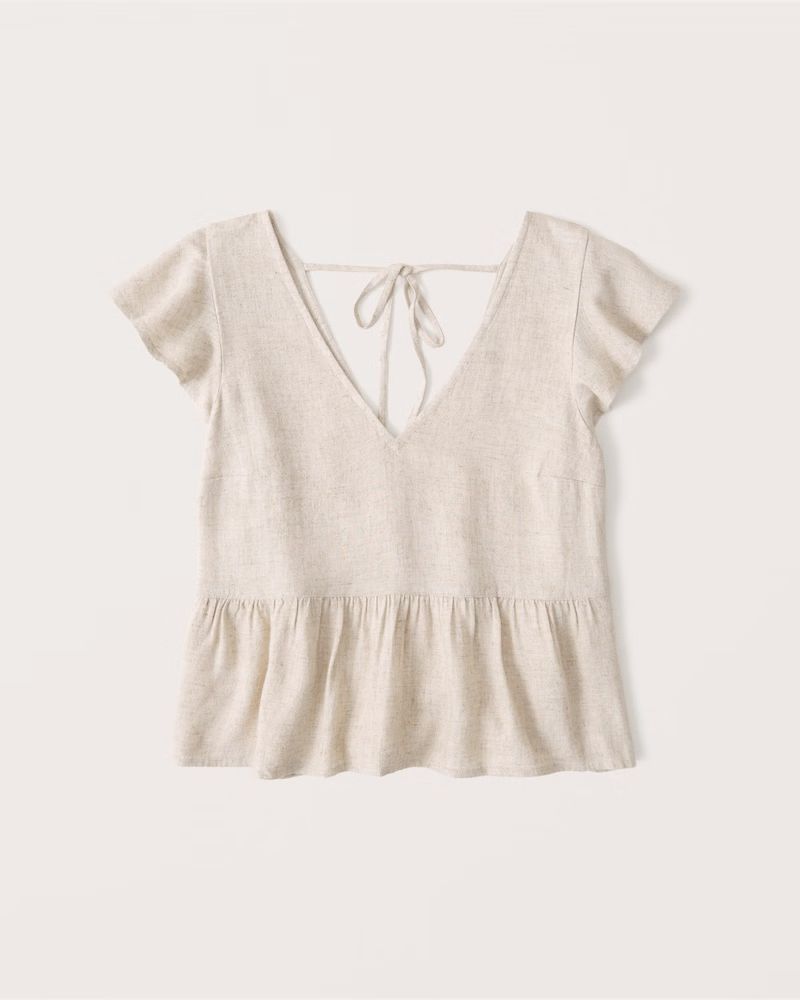 Flutter Sleeve Trapeze Top | Abercrombie & Fitch (US)