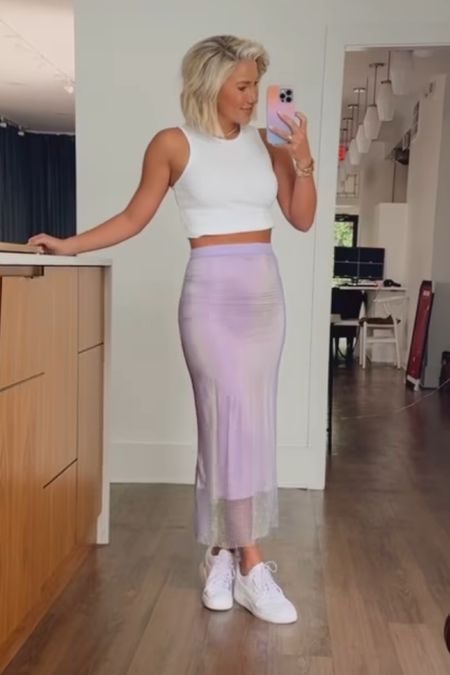 Shop savannah Chrisley purple Sheer, sleek, and so alluring, this matching net top and pencil skirt 

#LTKStyleTip