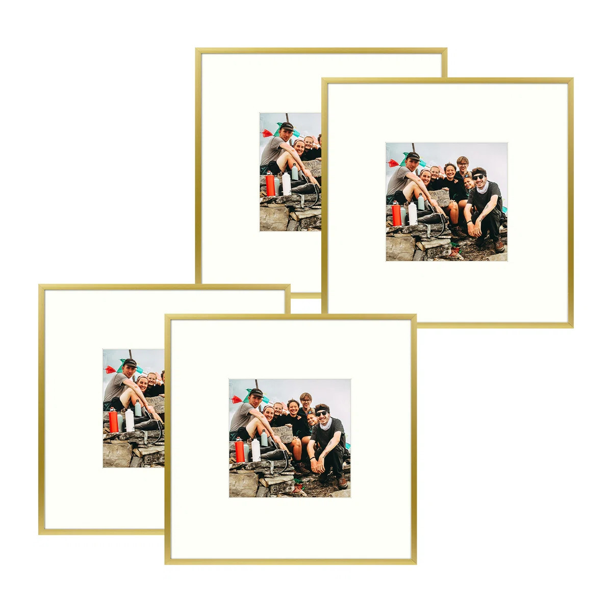 Drennon Metal Picture Frame, Photo Frames or Table Top and Wall Mounting (Set of 4) | Wayfair North America
