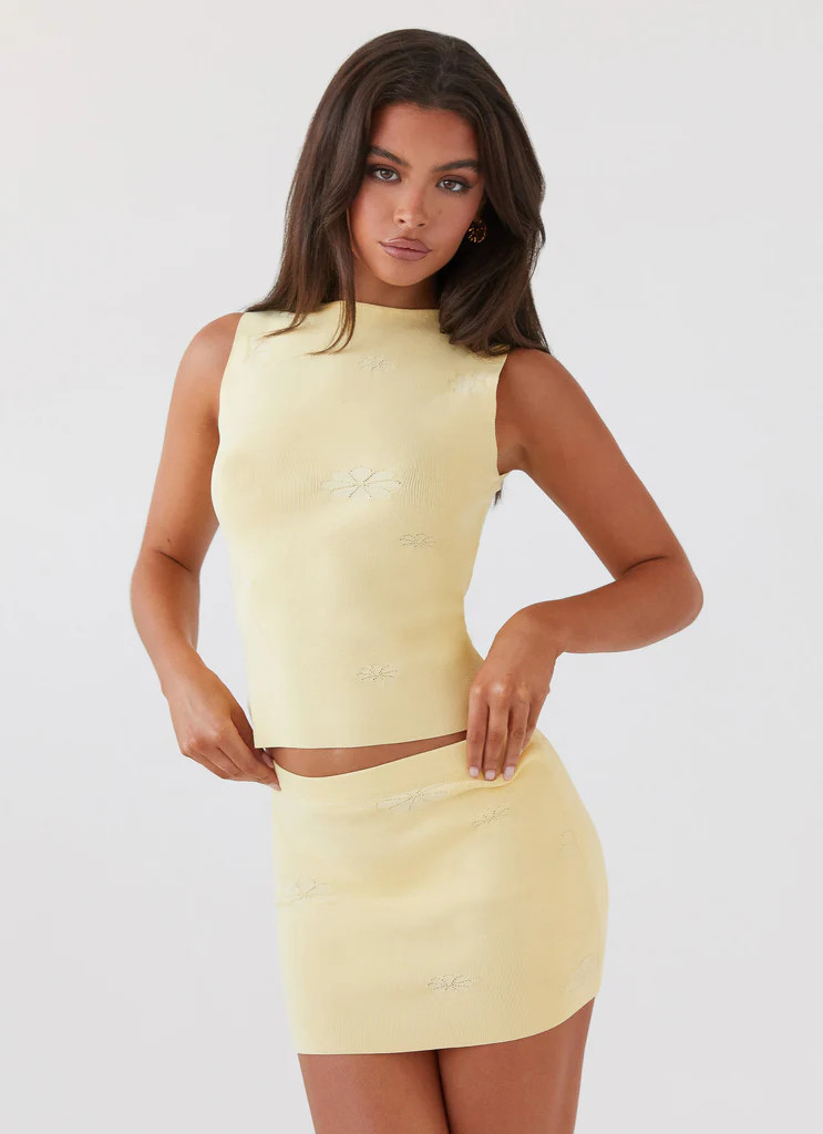 Holly Knit Tank - Lemon | Peppermayo (Global)