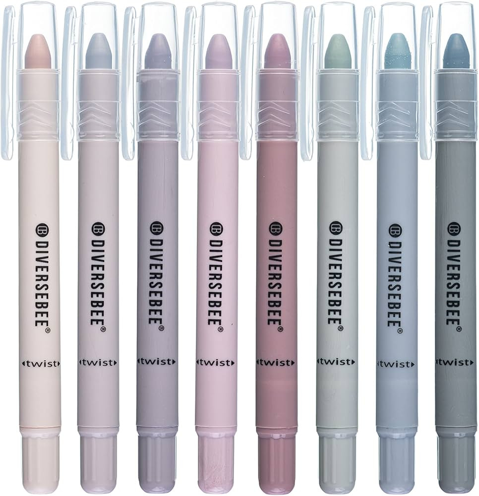 DIVERSEBEE No Bleed Highlighters and Pens, 8 Pack Assorted Gel Highlighters Set, Cute Markers, Jo... | Amazon (US)