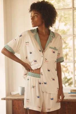 The LyreBird ModaLuxe Short Sleeve Pajama Shirt | Anthropologie (US)