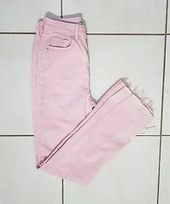 ZARA Pink Denim Straight Leg  Jeans Size EUR 36 | eBay AU