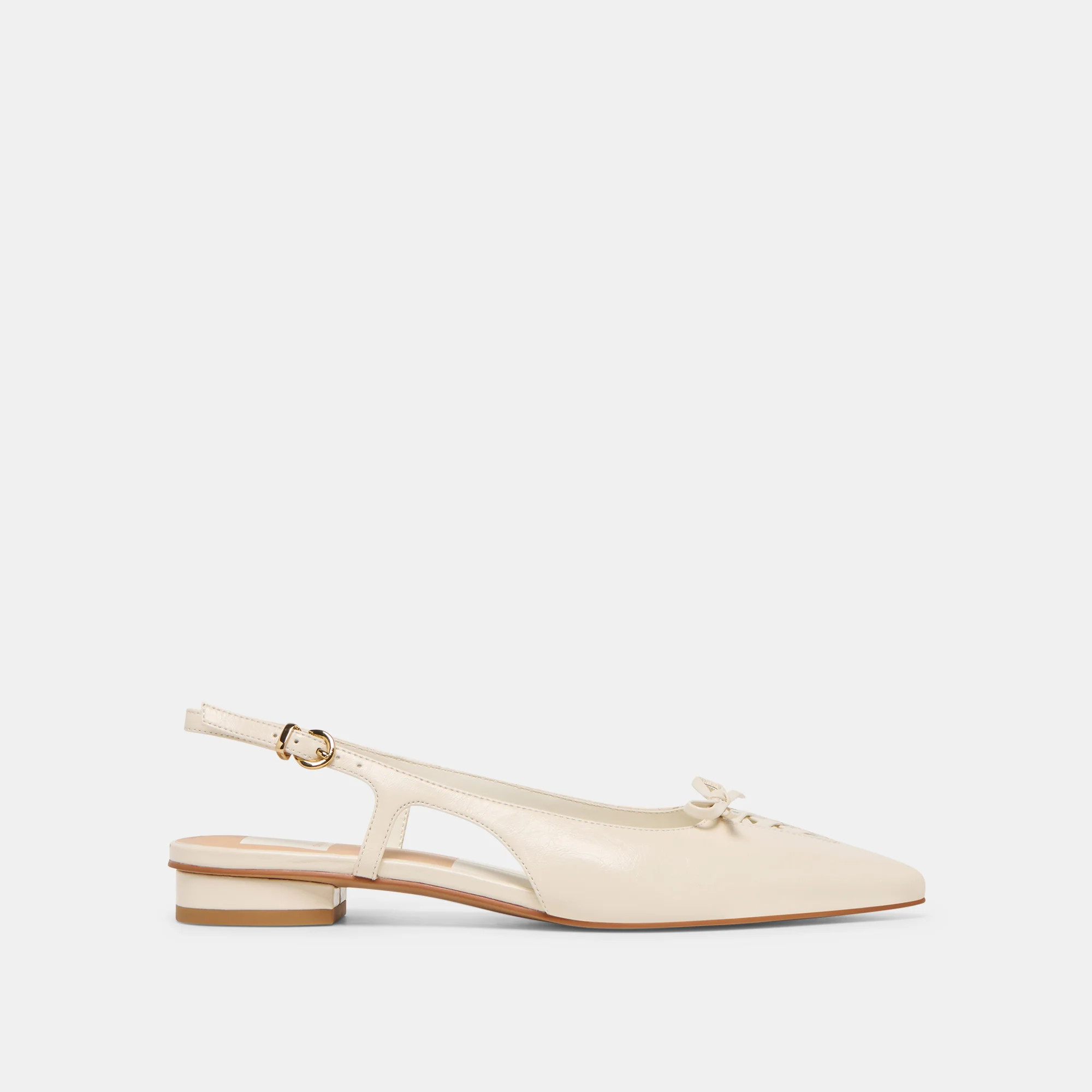 Owana Flats Off White Leather | DolceVita.com