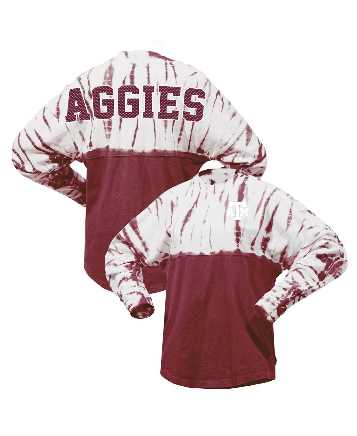 Women's Maroon Texas A&M Aggies Tie-Dye Long Sleeve Jersey T-shirt - Maroon | Macy's
