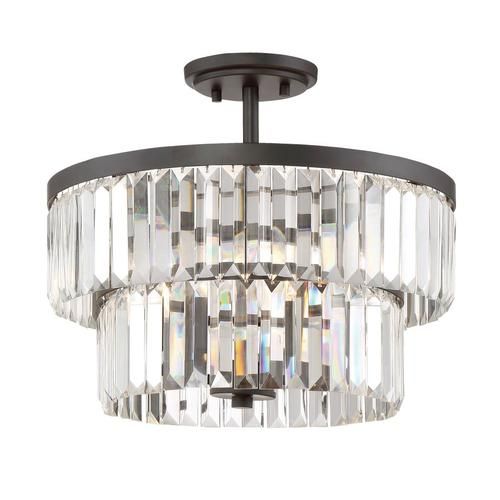 Quoizel Valentina 15.5-in Bronze Casual/Transitional Semi-flush Mount Light Lowes.com | Lowe's