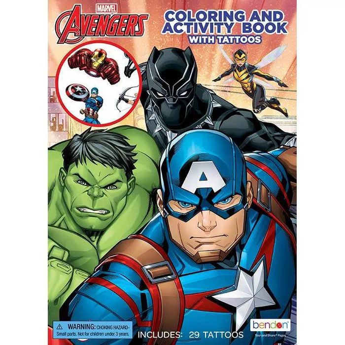 Avengers Coloring Book with Tattoos | Target