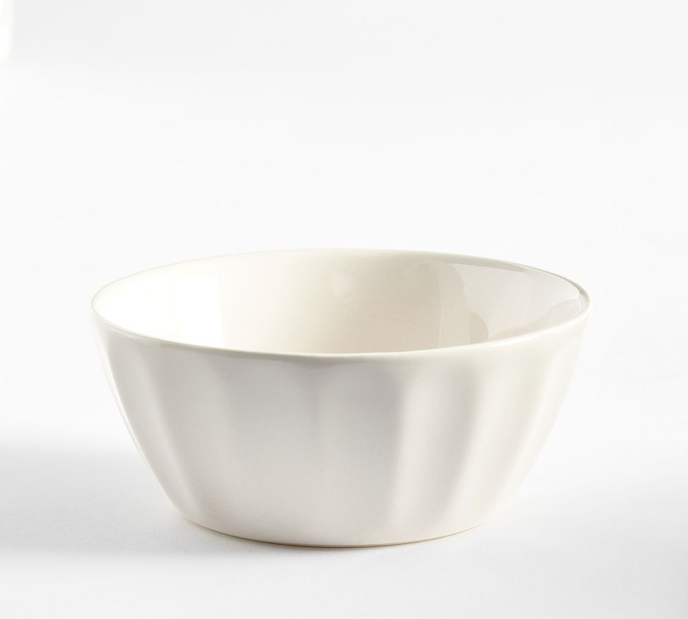 Heirloom Stoneware Snack Bowl, Single - White | Pottery Barn (US)