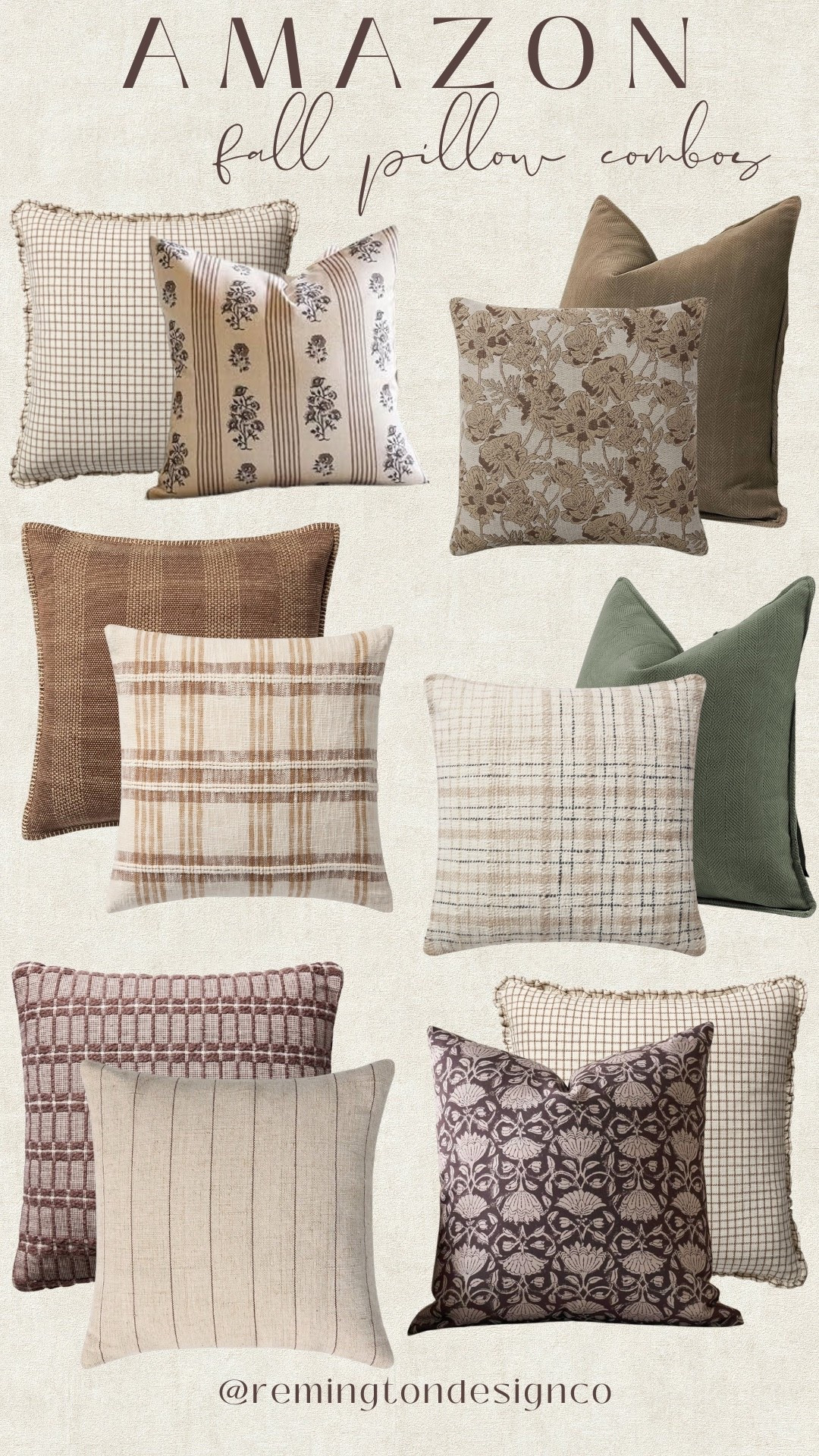 Amazon fall pillow combos 👏🏼

Fall pillows - Home decor - Style tips 

#LTKSeasonal #LTKHome #LTKStyleTip