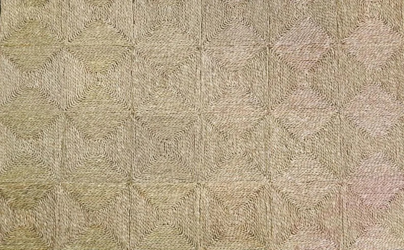 Hand Woven Large Natural Seagrass Rug 9x12 - Etsy | Etsy (US)