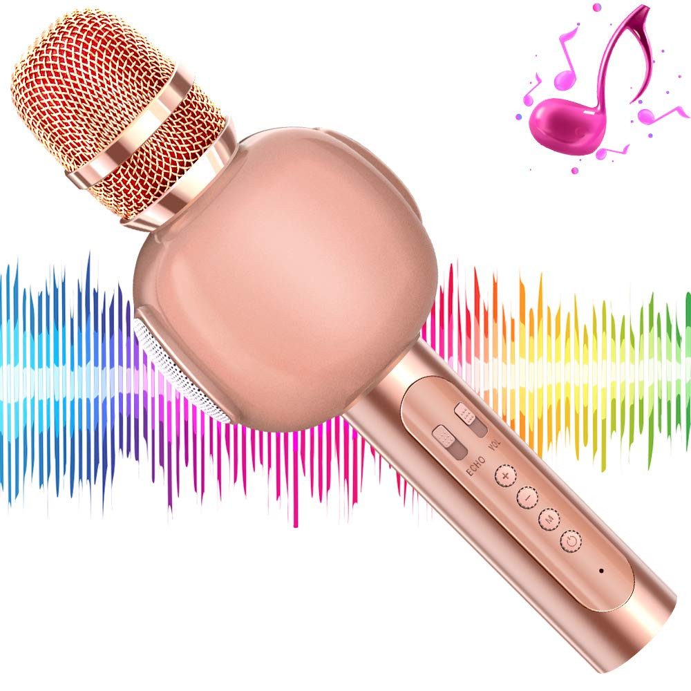 KVDUKOA Microphone for Kids, Portable Handheld Wireless Bluetooth Karaoke Mic Machine for Home, P... | Amazon (US)
