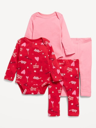 Bodysuit and Leggings 4-Pack for Baby | Old Navy (US)