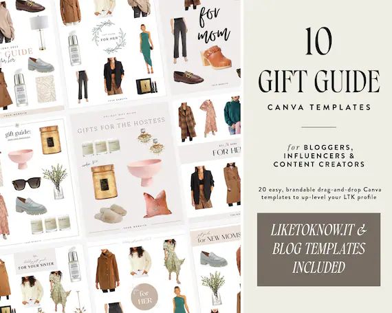 Gift Guide Templates for Canva for LTK and Bloggers, Liketoknowit Canva Template for Influencer, ... | Etsy (US)