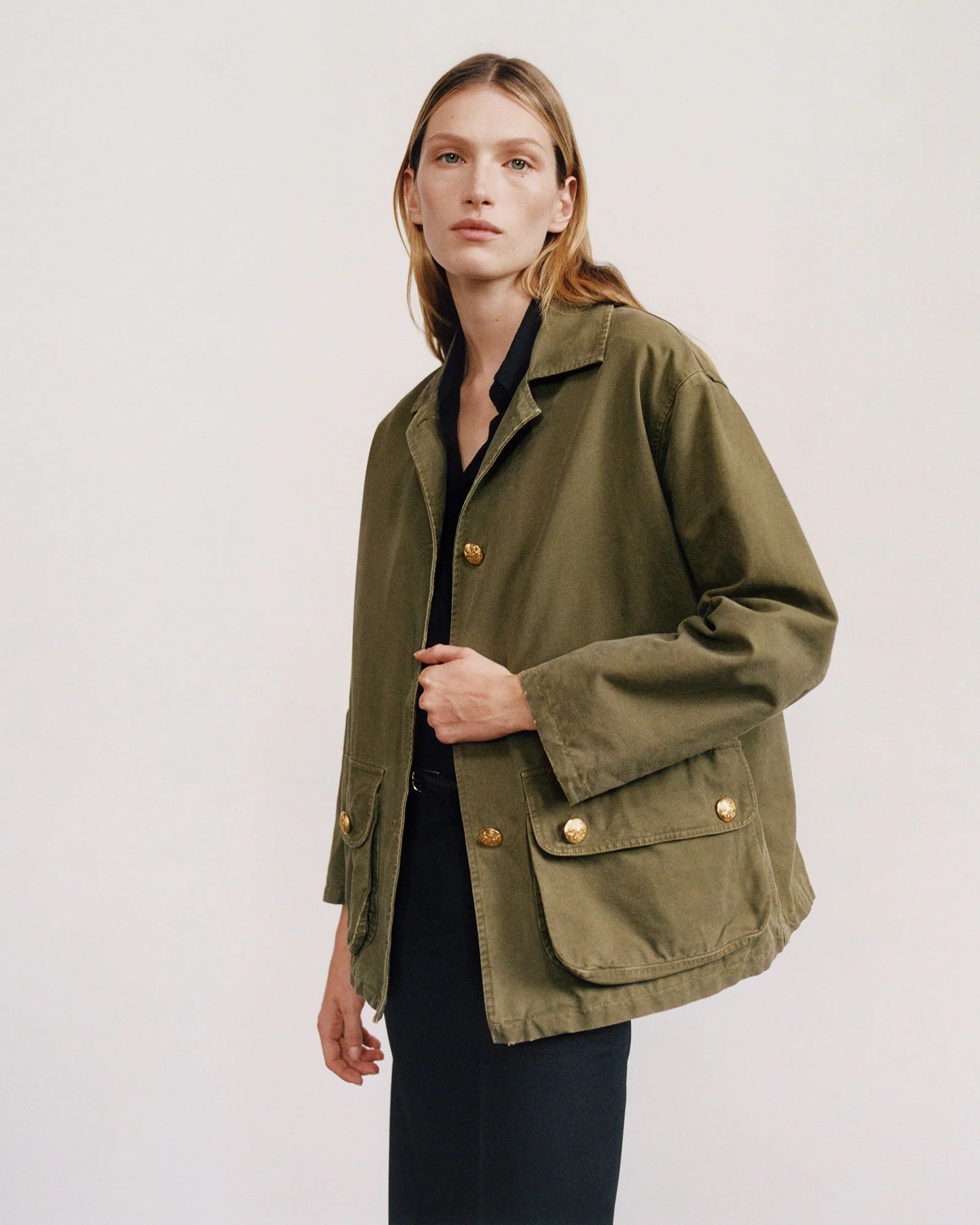 CONNOR JACKET WITH GOLD BUTTONS | Nili Lotan