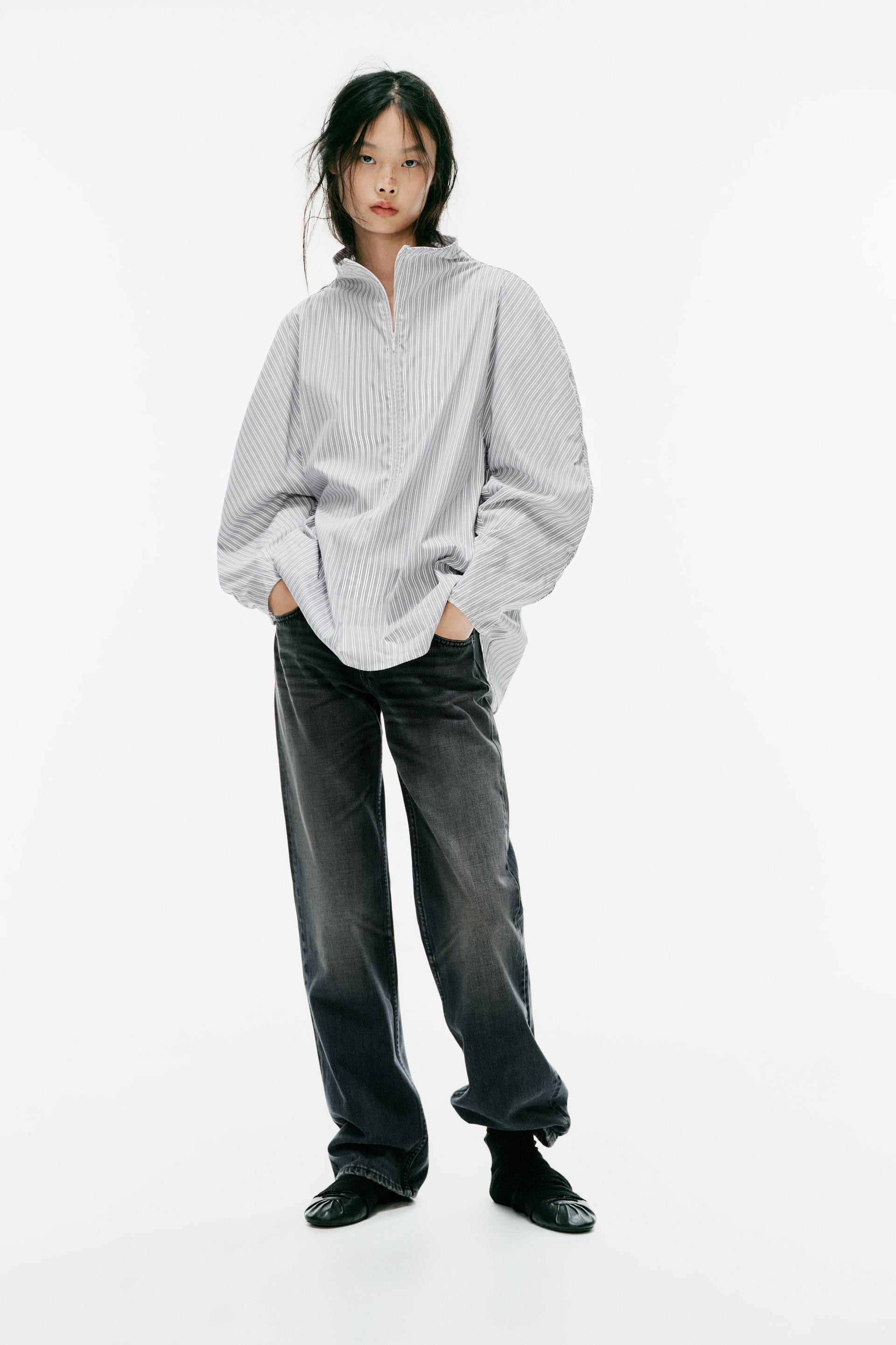 STRIPED POPLIN SHIRT WITH VOLUME | Zara US