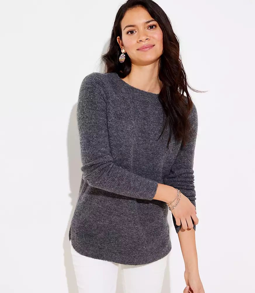 Textured Shirttail Sweater | LOFT