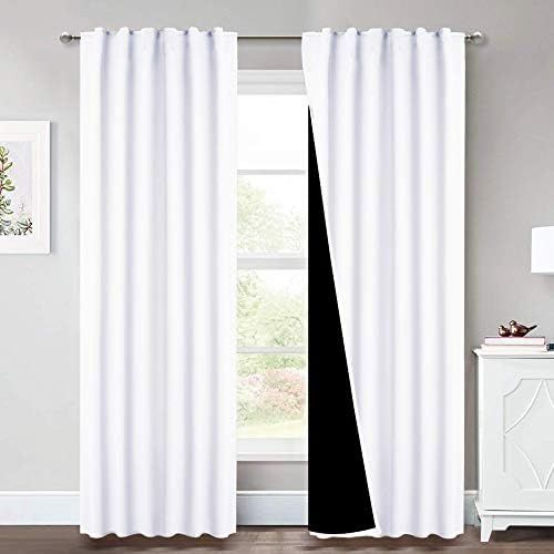 NICETOWN Full Shading Curtains, Super Heavy-duty Black Lined Blackout Drapes with Rod Pocket & Ba... | Amazon (US)