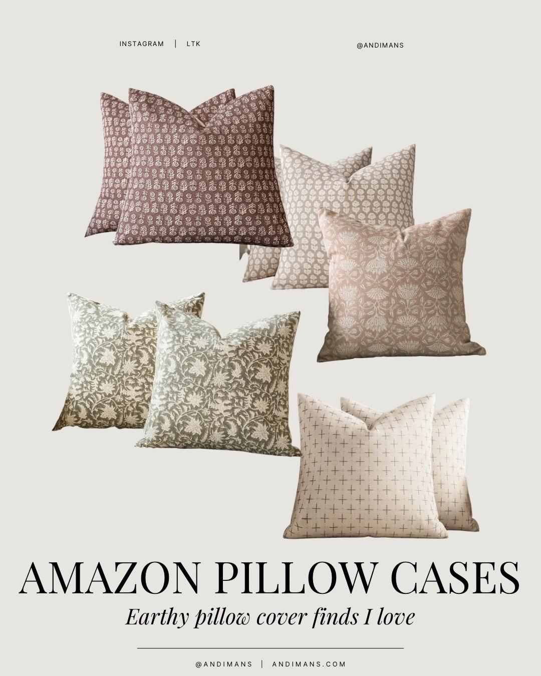 Amazon pillow cases I love for your earthy home!

#LTKFindsUnder50 #LTKHome #LTKFindsUnder100