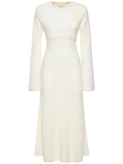 Loulou Studio - Daroca knitted midi dress - White | Luisaviaroma | Luisaviaroma