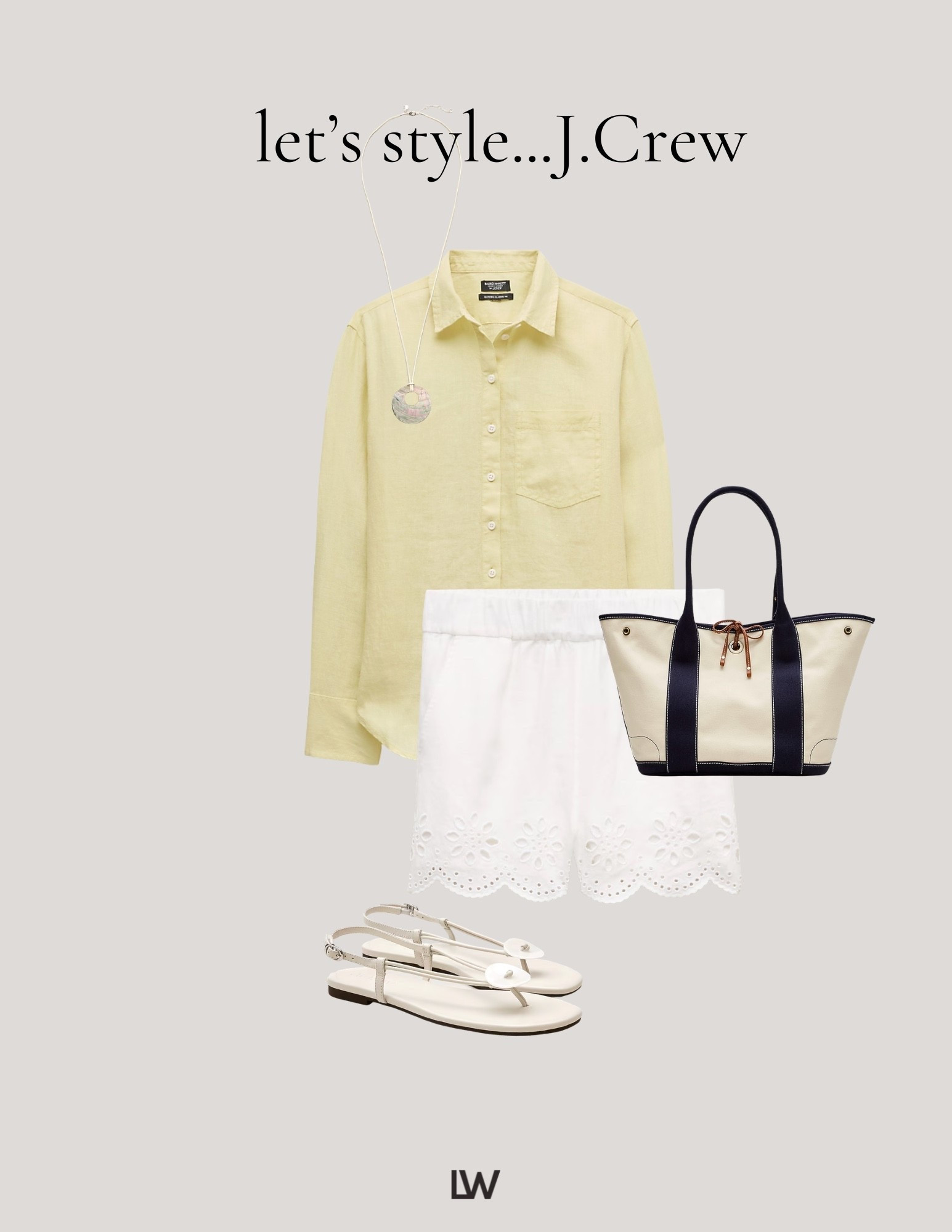 Wow these shorts are a steal for the details! Linen yellow top! Love.