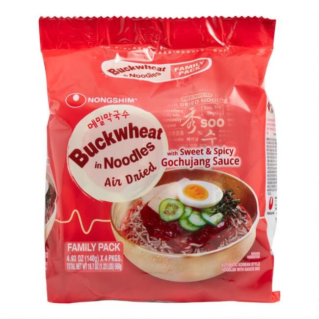Nongshim Buckwheat Noodles with Gochujang Sauce 4 Pack | World Market