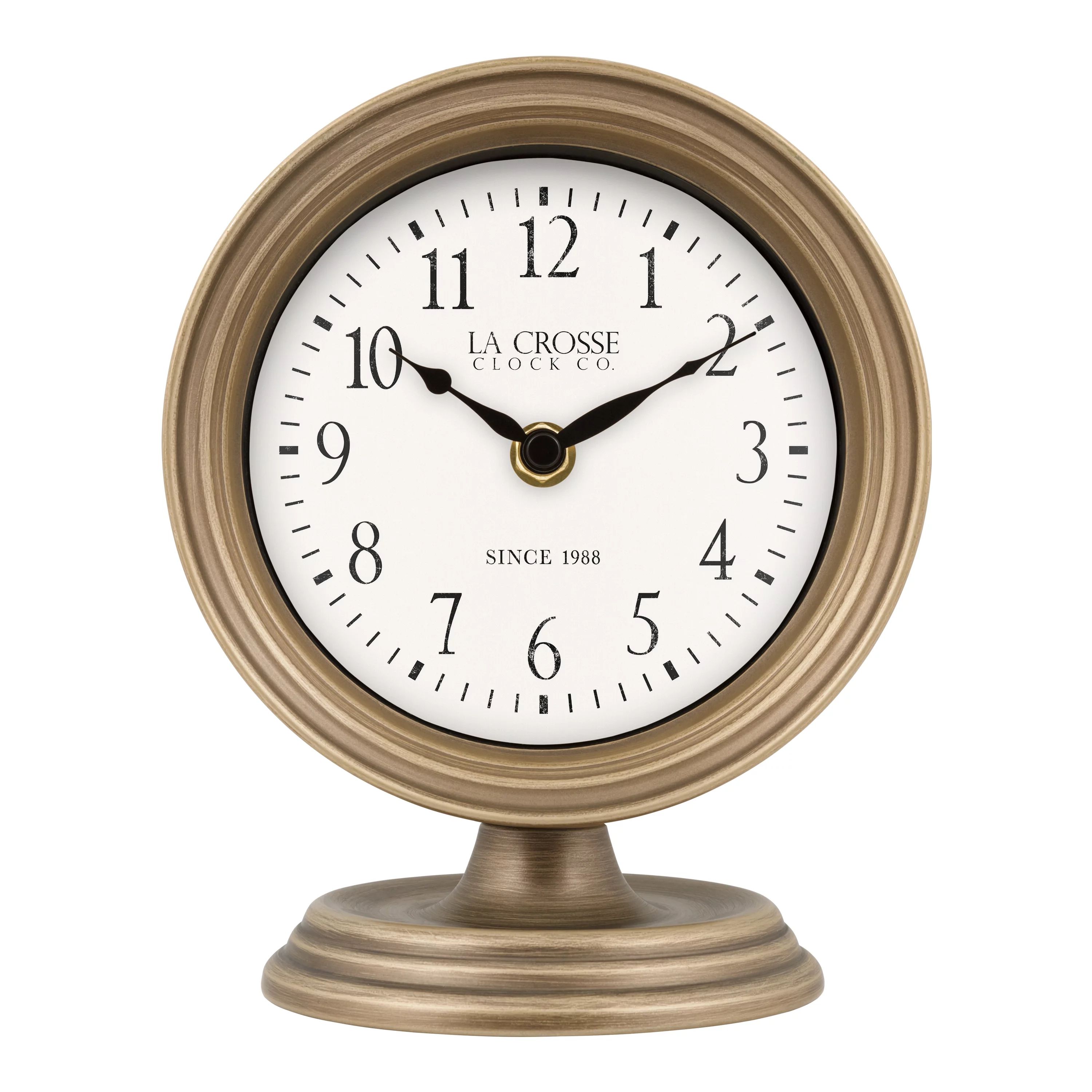 La Crosse Clock 7" Mabel Metal Table Top Quartz Decorative Clock, 404-3229A - Walmart.com | Walmart (US)