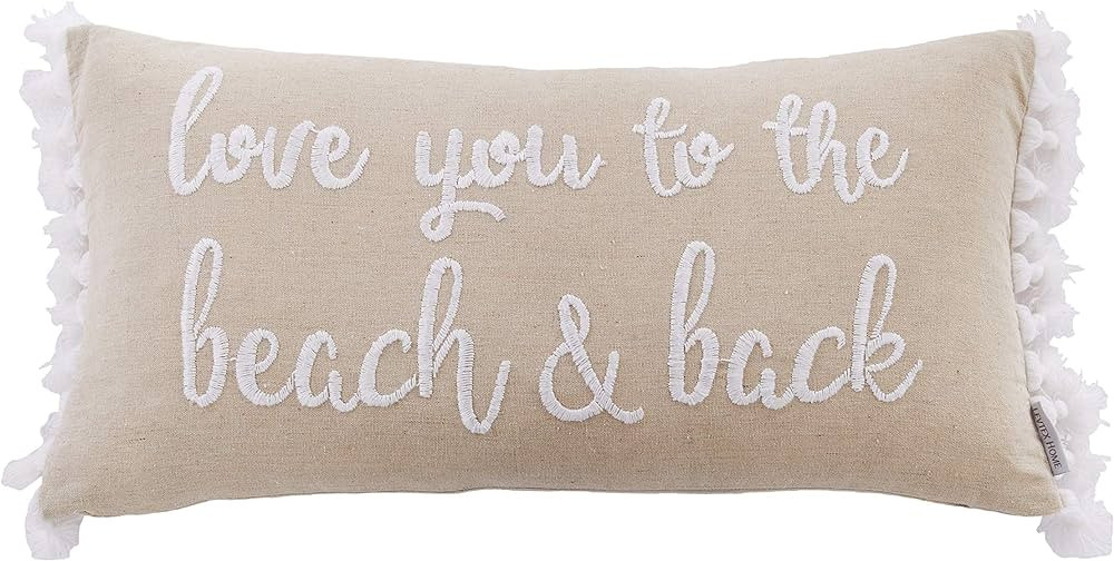 Levtex Baby - Boho Bay Decorative Pillow - Beach and Back - Natural, White - Nursery Accessories ... | Amazon (US)