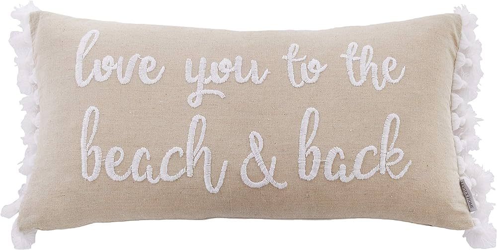 Levtex Baby - Boho Bay Decorative Pillow - Beach and Back - Natural, White - Nursery Accessories ... | Amazon (US)