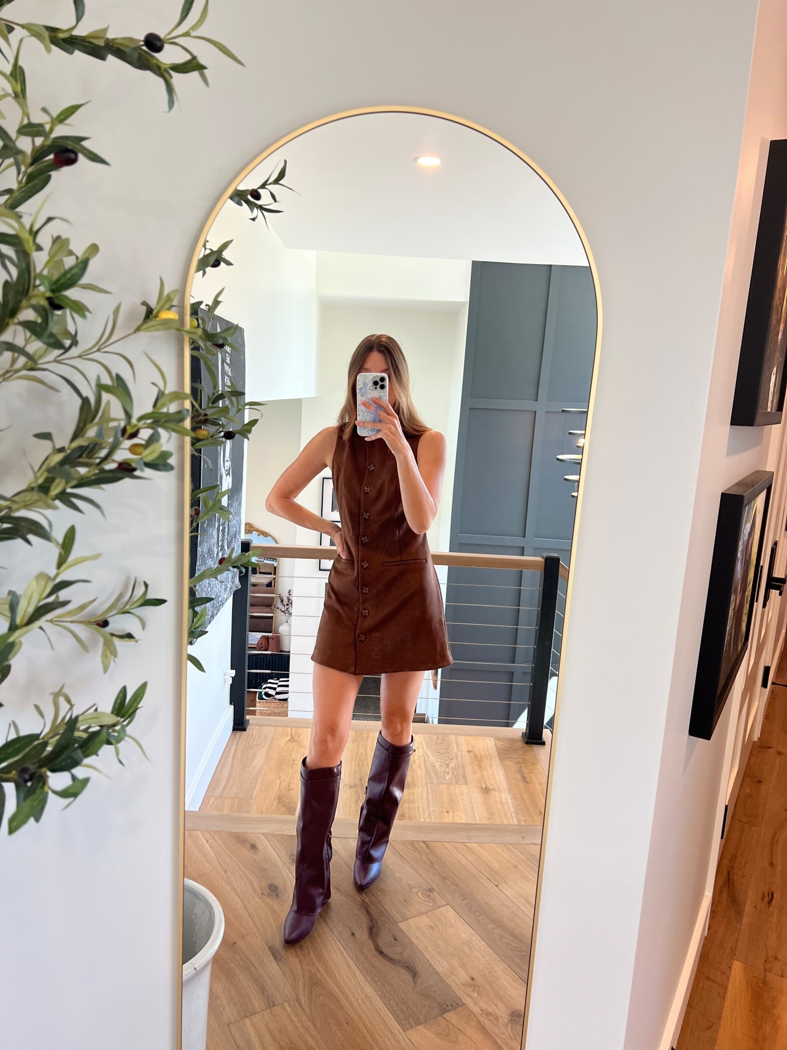 Button down faux suede brown dress. Fall style. Target  

#LTKWorkwear #LTKSeasonal #LTKOver40