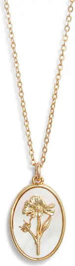 Katrina Birth Flower Pendant Necklace | Nordstrom