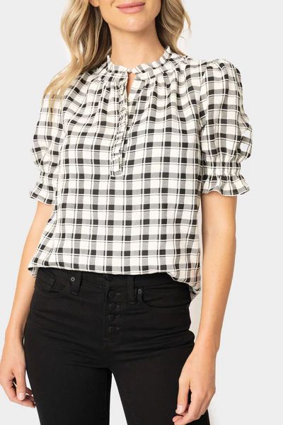 Ruffle Placket Dianthus II Blouse | Gibson