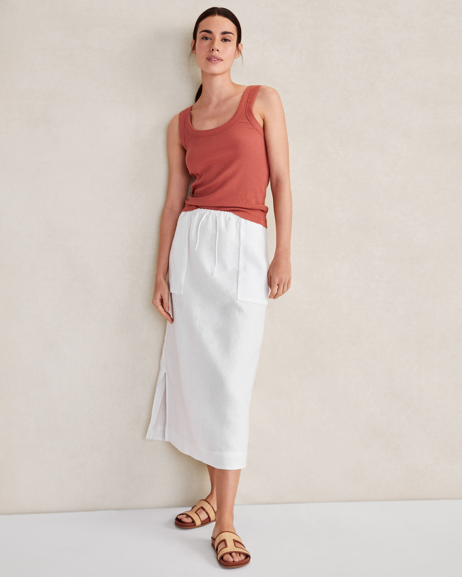 Linen Cargo Skirt - Lined | Talbots