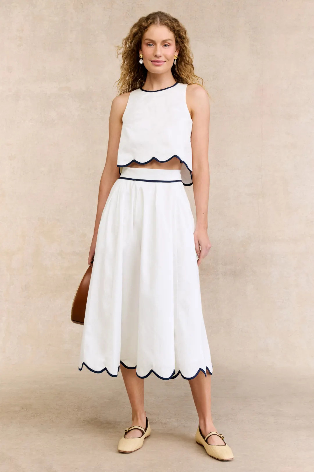 Alexis Cotton Scallop Skirt | Rent the Runway