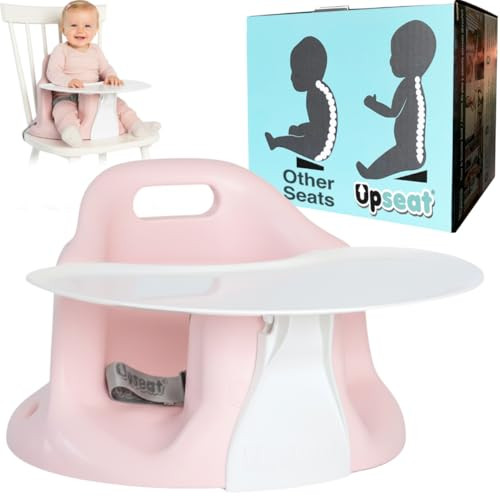 Upseat – The Original Ergonomic Baby Floor & Booster Seat with Tray, Developed with Physical Therapists for Upright Posture & Healthy Hip Development, 4–24 Months, Dishwasher-Safe Extra-Large Tray | Amazon (US)