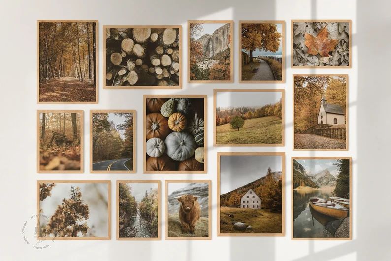Fall Wall Art Autumn Gallery Wall Set of 16 Autumn Printable - Etsy | Etsy (US)