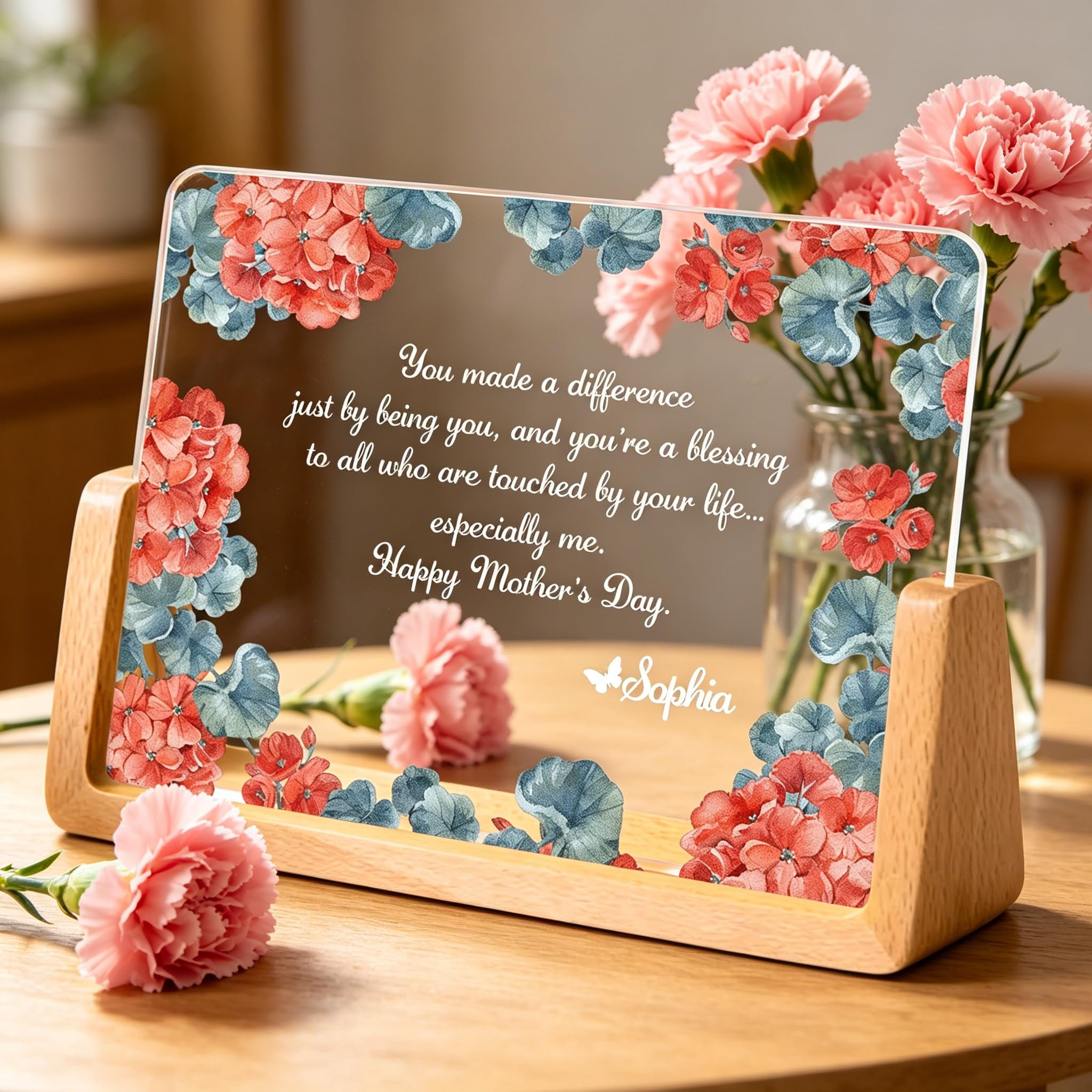 Personalized Custom Acrylic Plaque for Mom - Mothers Garden Plaque with Names - Mother's Day Birt... | Amazon (US)